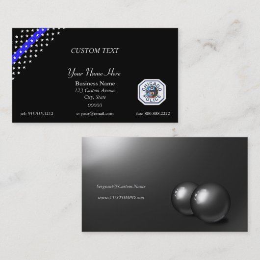 Thin Blue Line Chicago PD Visitekaartje (Voorkant / Achterkant)