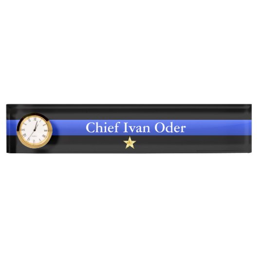Thin Blue Line - Chief 1 Star Rank Naambordje (Voorkant)