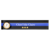 Thin Blue Line - Chief 3 sterren Rank Naambordje (Voorkant)