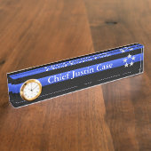 Thin Blue Line - Chief 5 sterren Rank Naambordje (Zijkant)