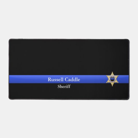 Thin Blue Line - Chief Sheriff Star Badge Bureaumat (Voorkant)