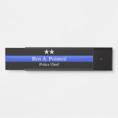 Thin Blue Line - Chief Silver Star Rank Deurbord Deurbordje (Voorkant)