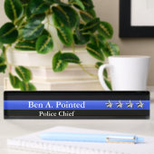 Thin Blue Line - Chief Vier sterren Rank Naambordje