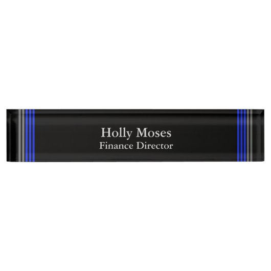 Thin Blue Line - Classy Design Name Bord Naambordje (Voorkant)