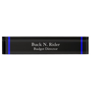 Thin Blue Line - Classy Design Name Bord Naambordje
