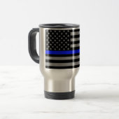 Thin Blue Line Coffee-Mok Reisbeker (Voorkant links)