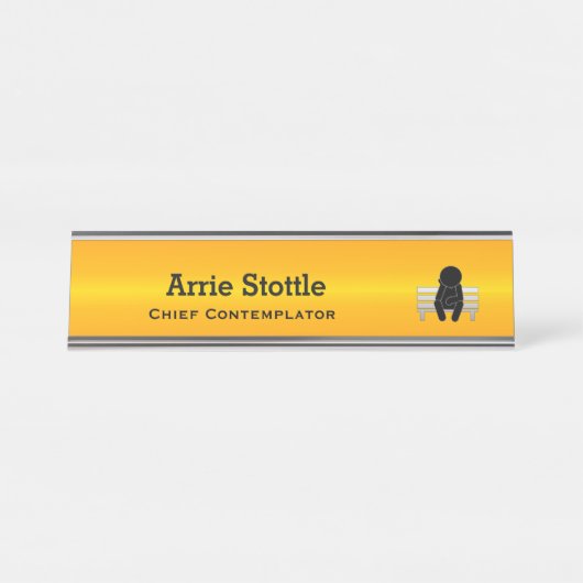 Thin Blue Line - Contemplator Bureau Naambordje (Voorkant)