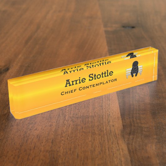 Thin Blue Line - Contemplator Naambordje (Zijkant)