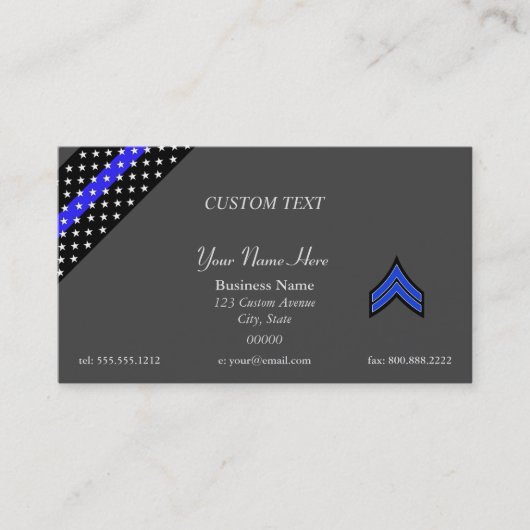 Thin Blue Line Corporal Visitekaartje (Voorkant)