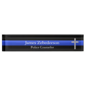 Thin Blue Line - Counselor Cross Naambordje (Voorkant)
