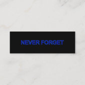 Thin Blue Line Cross en politieman Ribbon Mini Visitekaartje (Achterkant)