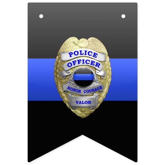 Thin Blue Line Custom Badges and Buttonnen Vlaggetjes (Tweede vlag)