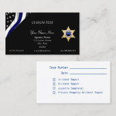 Thin Blue Line Custom Flag and Badge Visitekaartje (Voorkant / Achterkant)