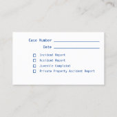 Thin Blue Line Custom Flag and Badge Visitekaartje (Achterkant)