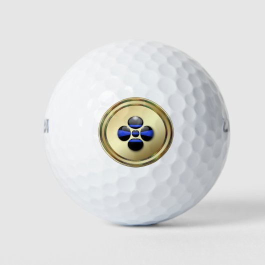 Thin Blue Line Custom Golf Balls Golfballen (Voorkant)