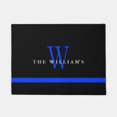 Thin Blue Line Custom Monogram Deurmat (Voorkant)