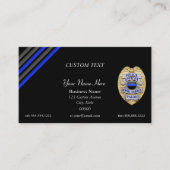 Thin Blue Line Custom Patch en Badge Business Car Visitekaartje (Voorkant)
