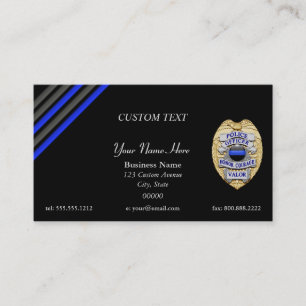 Thin Blue Line Custom Patch en Badge Business Car Visitekaartje