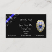 Thin Blue Line Custom Patch en Badge Visitekaartje (Voorkant)