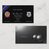 Thin Blue Line Custom Patch en Badge Visitekaartje (Voorkant / Achterkant)