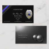 Thin Blue Line Custom Patch en Badge Visitekaartje (Voorkant / Achterkant)
