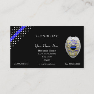 Thin Blue Line Custom Patch en Badge Visitekaartje