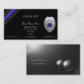 Thin Blue Line Custom Patch en Badge Visitekaartje (Voorkant / Achterkant)