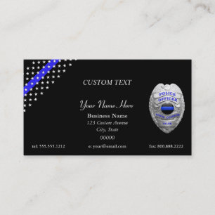 Thin Blue Line Custom Patch en Badge Visitekaartje