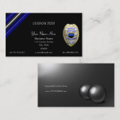 Thin Blue Line Custom Patch en Badge Visitekaartje (Voorkant / Achterkant)