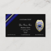 Thin Blue Line Custom Patch en Badge Visitekaartje (Voorkant)