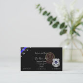 Thin Blue Line Custom Patch en Badge Visitekaartje (Staand voorkant)