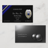 Thin Blue Line Custom Patch en Badge Visitekaartje (Voorkant / Achterkant)