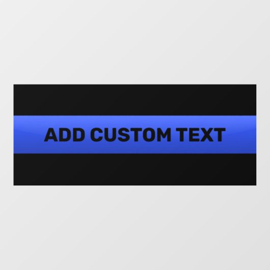 Thin Blue Line Custom Text Car Raamsticker (Vel)