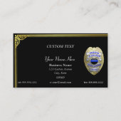 Thin Blue Line Custom Visitekaartje (Voorkant)