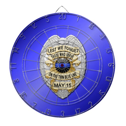 Thin Blue Line Dartbord (Voorkant)