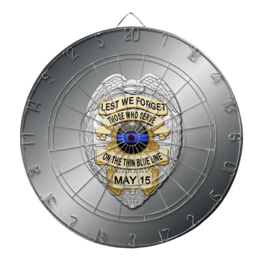 Thin Blue Line Dartbord (Voorkant)