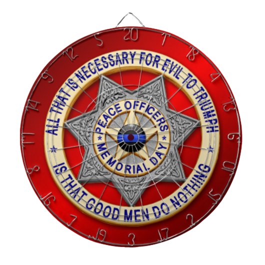 Thin Blue Line Dartbord (Voorkant)