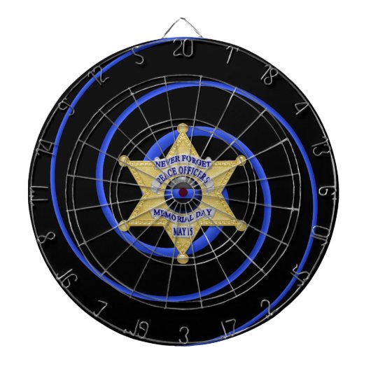 Thin Blue Line Dartbord (Voorkant)