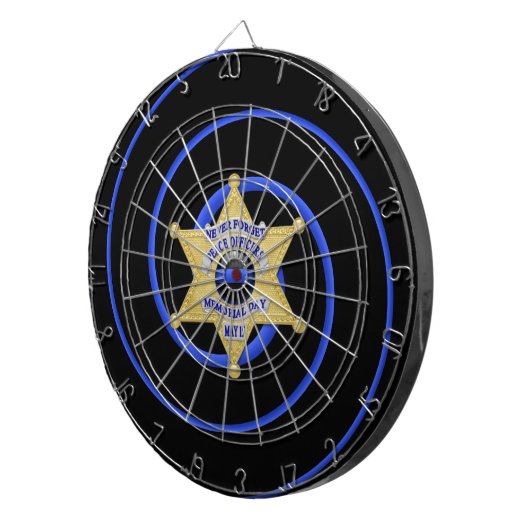 Thin Blue Line Dartbord (Voorkant Rechts)