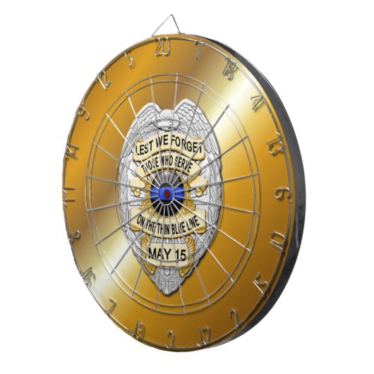 Thin Blue Line Dartbord (Voorkant Rechts)