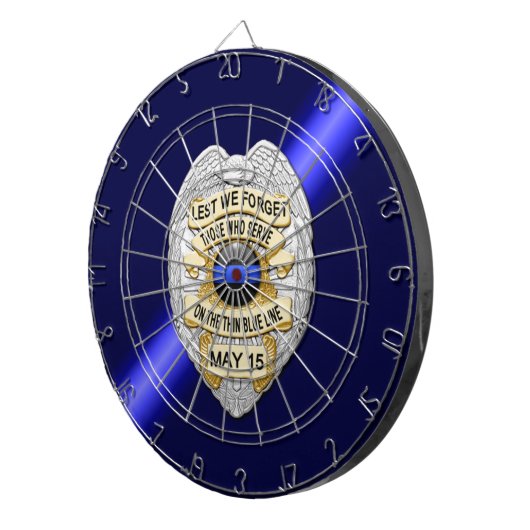 Thin Blue Line Dartbord (Voorkant Rechts)