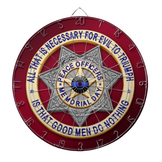 Thin Blue Line Dartbord (Voorkant)