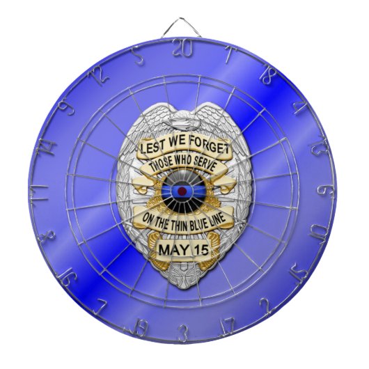 Thin Blue Line Dartbord (Voorkant)