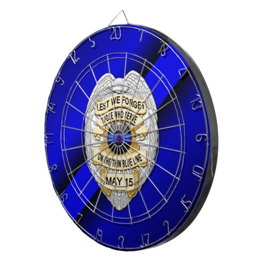 Thin Blue Line Dartbord (Voorkant Rechts)