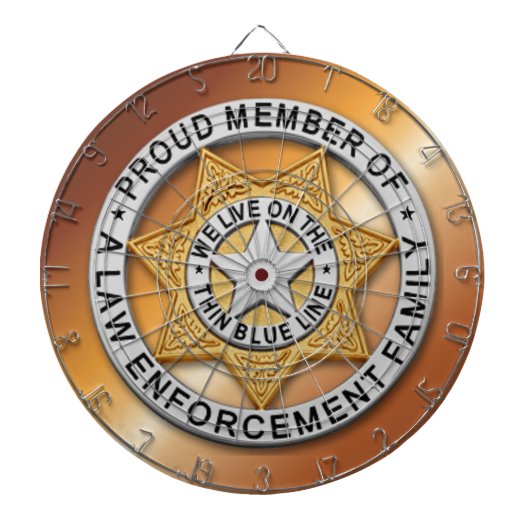 Thin Blue Line Dartbord (Voorkant)