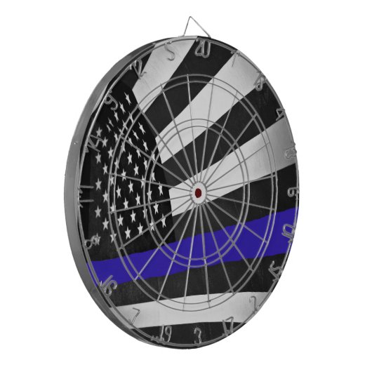 Thin Blue Line Dartbord (Voorkant Links)