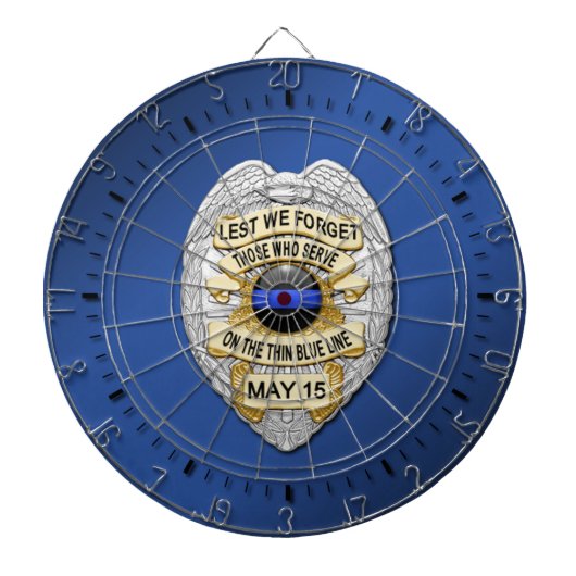 Thin Blue Line Dartbord (Voorkant)
