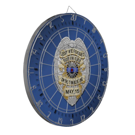 Thin Blue Line Dartbord (Voorkant Links)