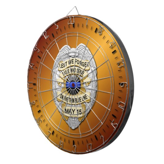 Thin Blue Line Dartbord (Voorkant Rechts)