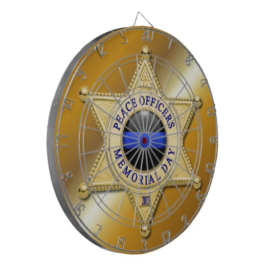 Thin Blue Line Dartbord (Voorkant Links)